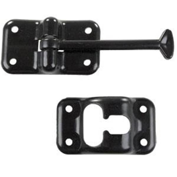 Jr Products JR PRODUCTS 10324 Exterior Hardware RV 3.5 in. T-Style Door Holder- Black J45-10324 - main